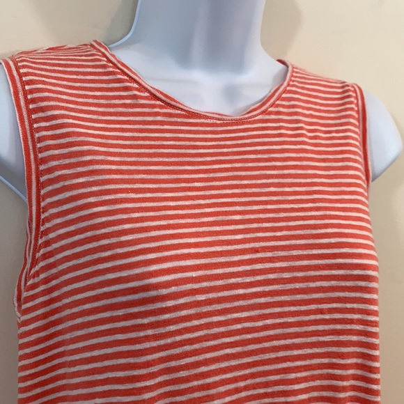 Banana Republic Linen Striped Sleeveless Tank Shirt - Picture 6 of 8